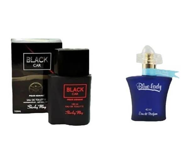 Pack of 2: Black Car and Blue Lady Perfumes — Ideal Gift Set for Him and Her
