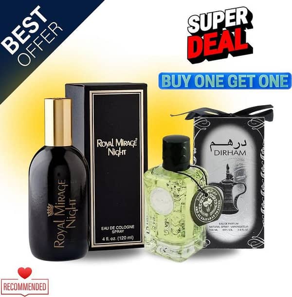 Royall Mirage Night and Black Dirhum Arabic – Pack of 2 Perfume Gift Set (Buy 1, Get 1 Free)