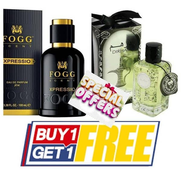 Impressions by Fogg Xpressio & Arabic Oud Dirham – Pack of 2, 100ML Each