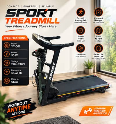 Tredmill, Electric tredmill, Home use tredmill, Gym equipment