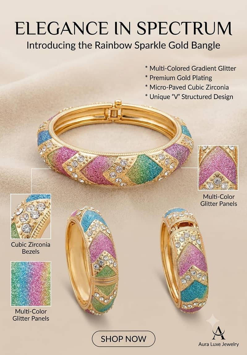 Multi Stone Bangle 0