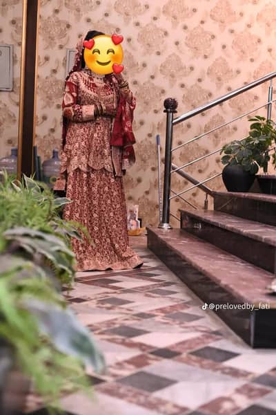 Heavy Bridal Lehenga Choli - Maroon - 10/10 Condition