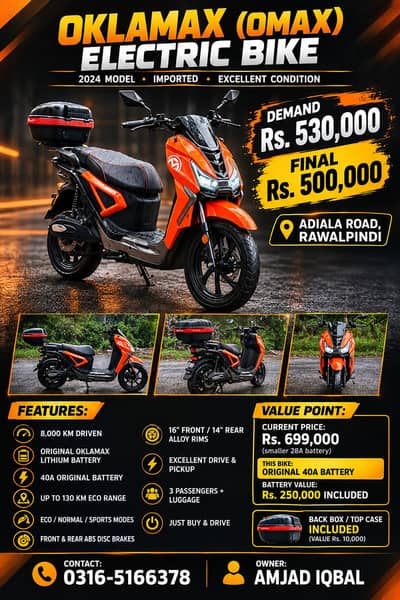 OKLA OMAX Electric Scooty 2026 Model | Totally Genuine