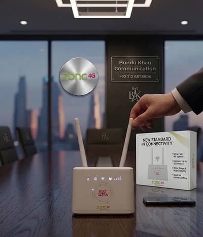 Zong 4G Bolt Ultra Router | High Speed Internet | Home & Office WiFi