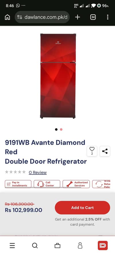 Dawlance Avante 9191wb refrigerator
