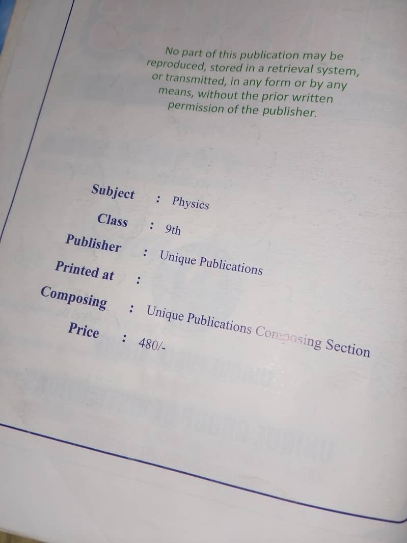 unique notes class 9 3