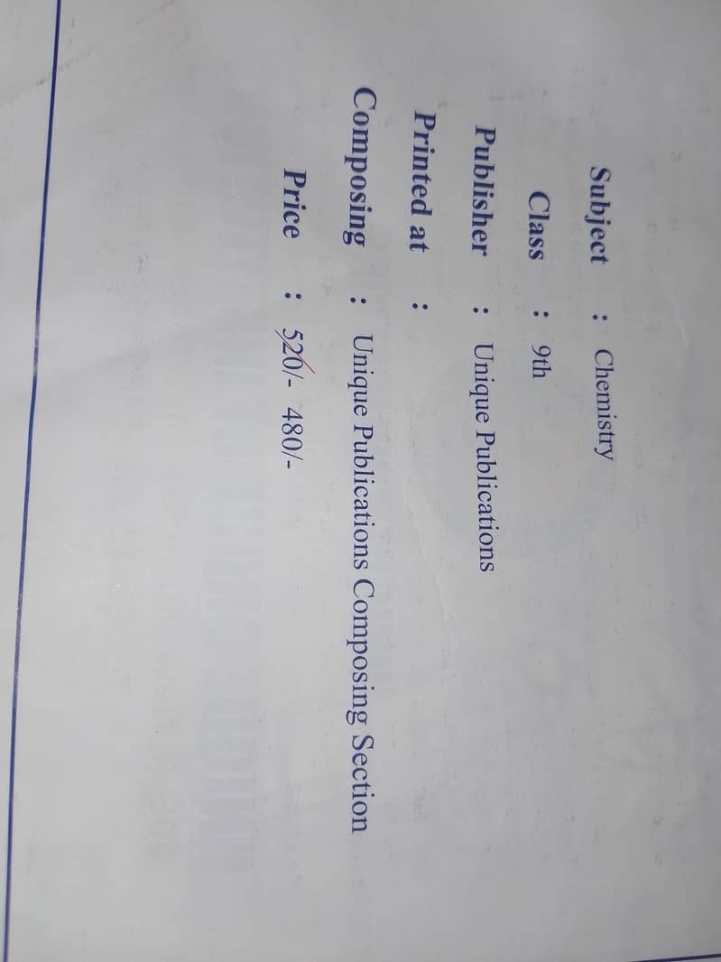 unique notes class 9 7