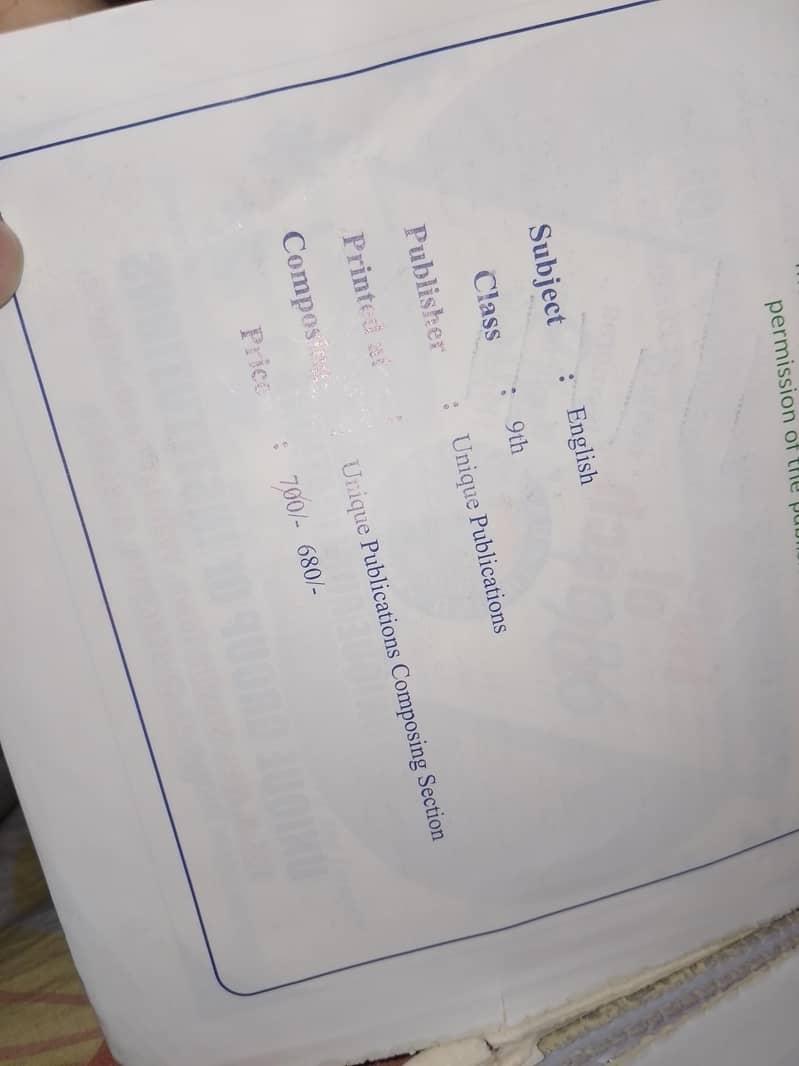 unique notes class 9 8