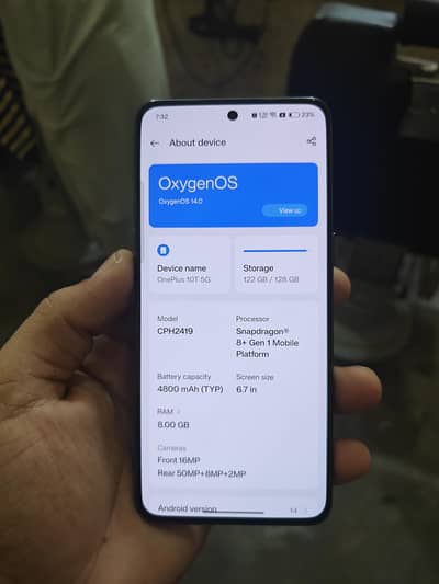 oneplus 10t 8ram 128