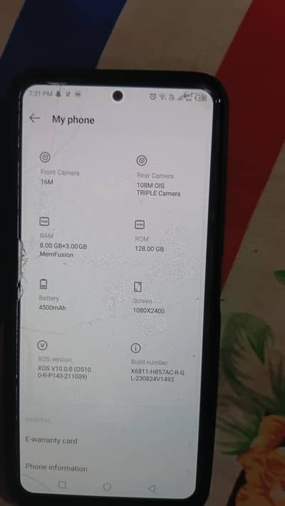 Infinix zero x pro argent sale