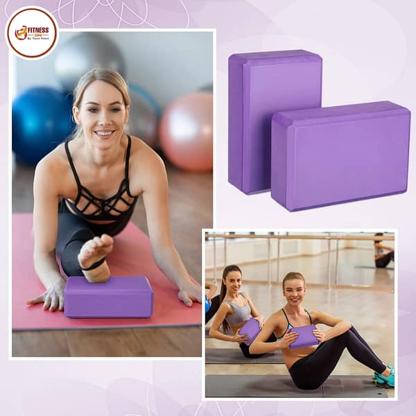 Premium Yoga Blocks, Eco-Friendly Yoga Blocks & EVA Foam Exercise Bricks for Yoga, Pilates, Stretching & Rehab – Non-Slip, Lightweight, Durable
