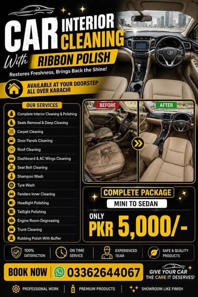 car Interior Cleaning With ribbon Polish 0/3/3/6/2/6/4/4/0/6/7