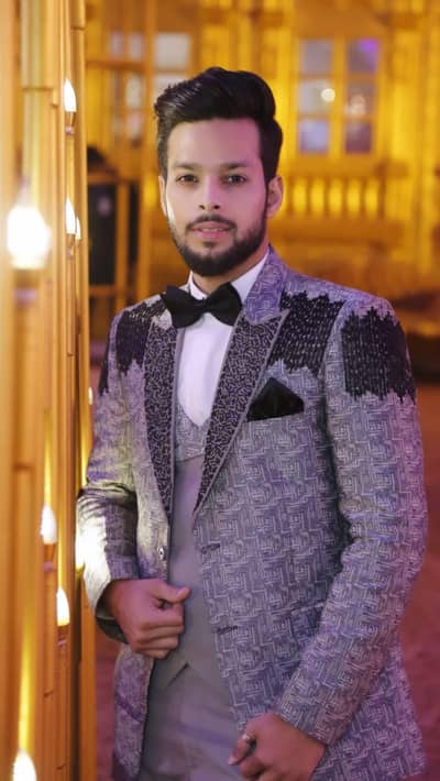 wedding walima 3 pc pent coat