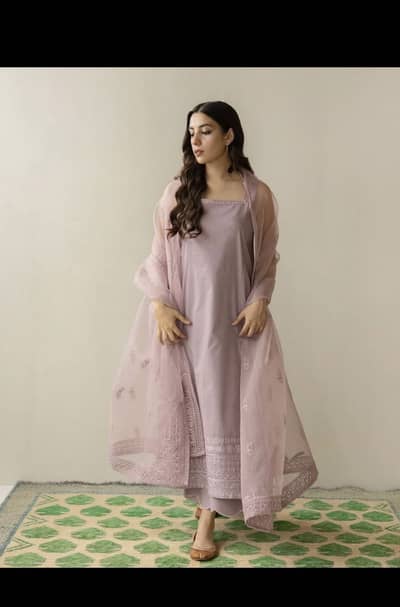 3 piece stitched lawn dress