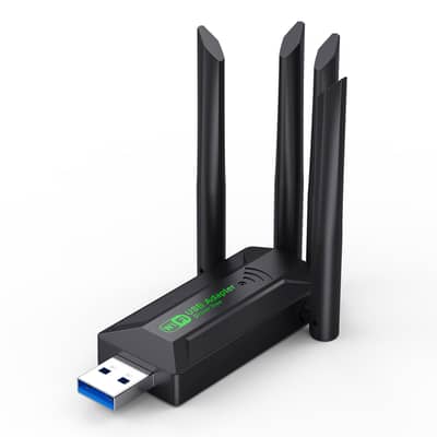 WiFi USB Adapter - 1200 Mbps - 2.4/5GHz Dual Band - 4 Antennas