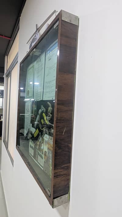 Wooden Softboard Display Cabinet