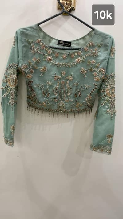 Premium Pastel Green Embroidered Dress – Elegant Formal Wear