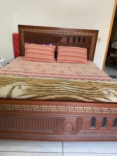 Double Bed and dressing within side table