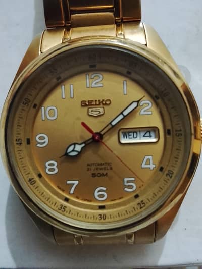 Seikho 5 automatic 21 Jewels Gold tone Genuine