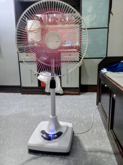 Charging pedestal fan without battery new condition