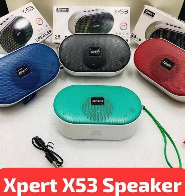 XPERT X-53 Portable Wireless Speaker – RGB Lights & Heavy Bass