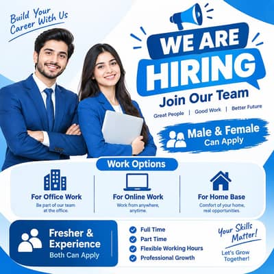 Start your career with us apply now for online work