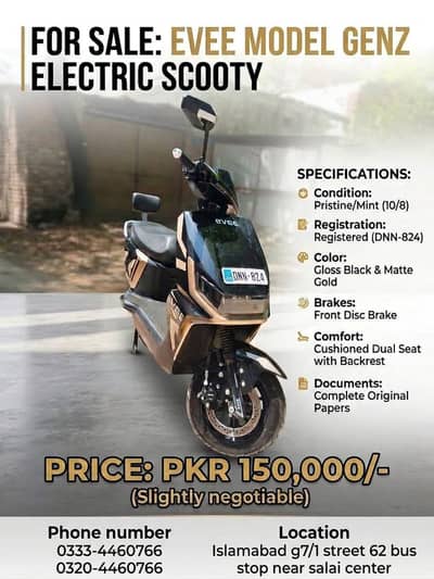 Model | GenZ | Evee Electric Scooter | for Sale