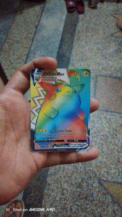 Pokemon rainbow Pikachu VMAX card