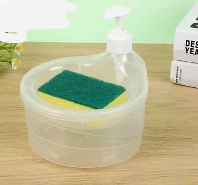 2-in-1 Liquid Soap Dispenser with Sponge Holder / Kitchen Organizer