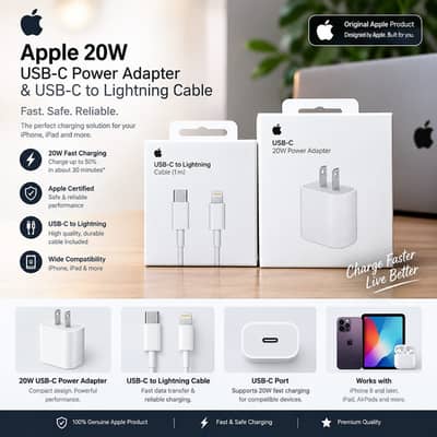 iphone original charger with free data cable