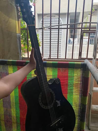 black guitar