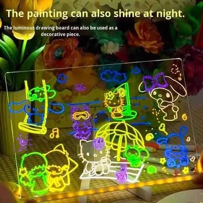 16" Led Drawing Board for Kids – 4 Modes Led Note Board with Colors 7