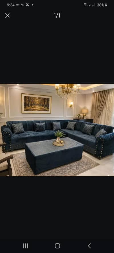 SOFA L SHAPE 7 SEATER WITH TABLE BRAND NEW 03281010987