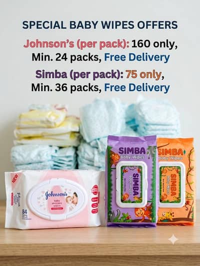Johnson's Wipes and Simba Wipes