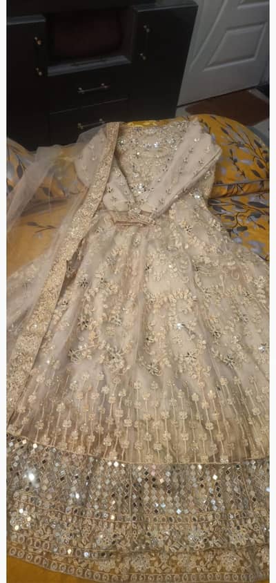 heavy maxi with mirror work duoota and maxi 2 piece