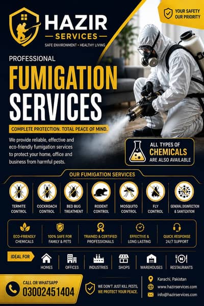 Fumigation | Pest Control | Termite & Cockroach Control