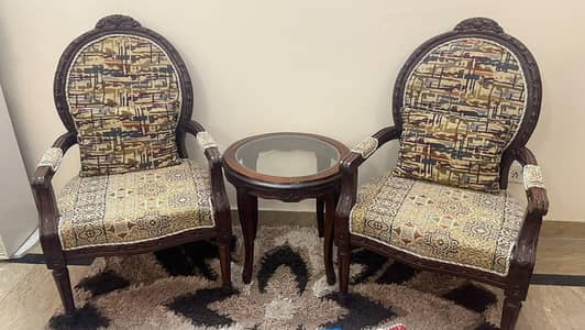 2 Chairs and 1 round table