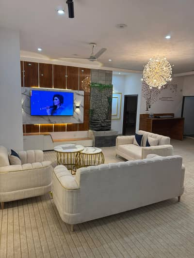 Daily weekly basis 2 bedrooms apartment luxury furnished available for rent location E-11 2 markaz