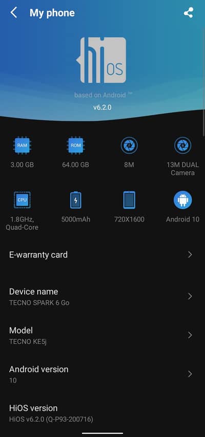 Tecno Spark 6