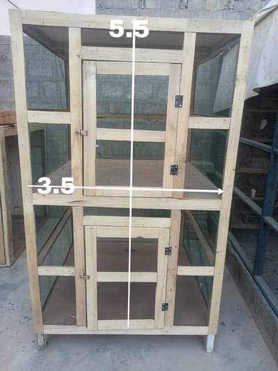 2 wood cages