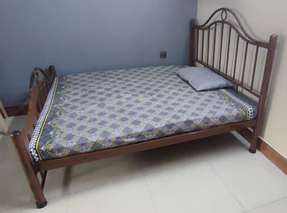 IRON BED WITH MATTRESS - URGENT SALE