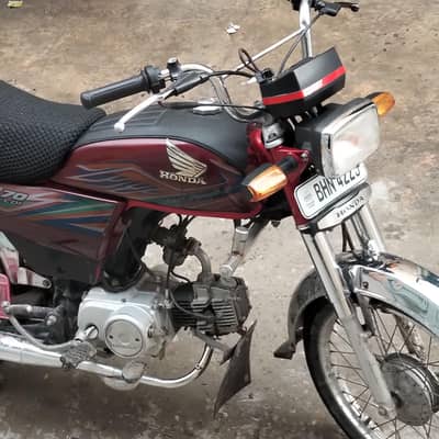 Honda CD 70 2020 best condition only WhatsApp message 03334309368