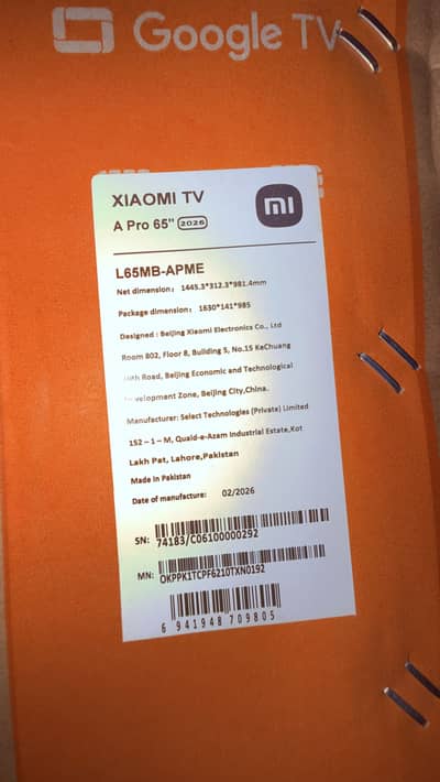 Q LED TV 65” Inch ONLY 1 Month Use