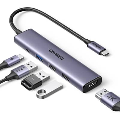 UGREEN 5-in-1 USB-C Hub 4K HDMI 100W PD Power Delivery Adapter