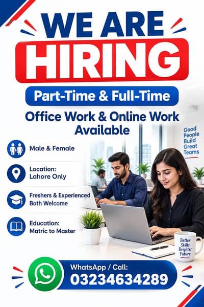PART TIME WORK AVAILABLE FOR MALES AND FEMALES