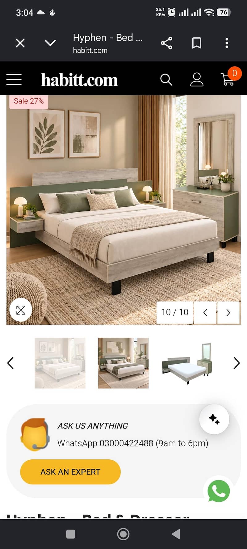 Bed with dressing table 3