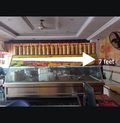 display counter for dahi bhally fruit chaat