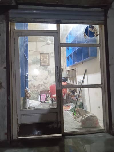 Strong Wooden Shop Front Glass Frame with Door Good condition