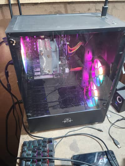 I54th 16gb 256gbssd gaming case 3 rgb fan instal and rgb coolr