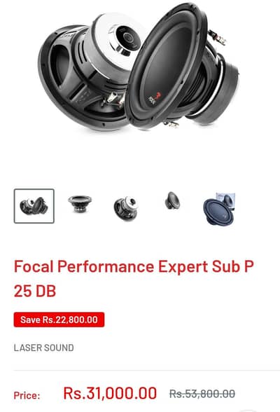 Focal Expert Sub P 25DB 10 Inch Car Subwoofer – Original